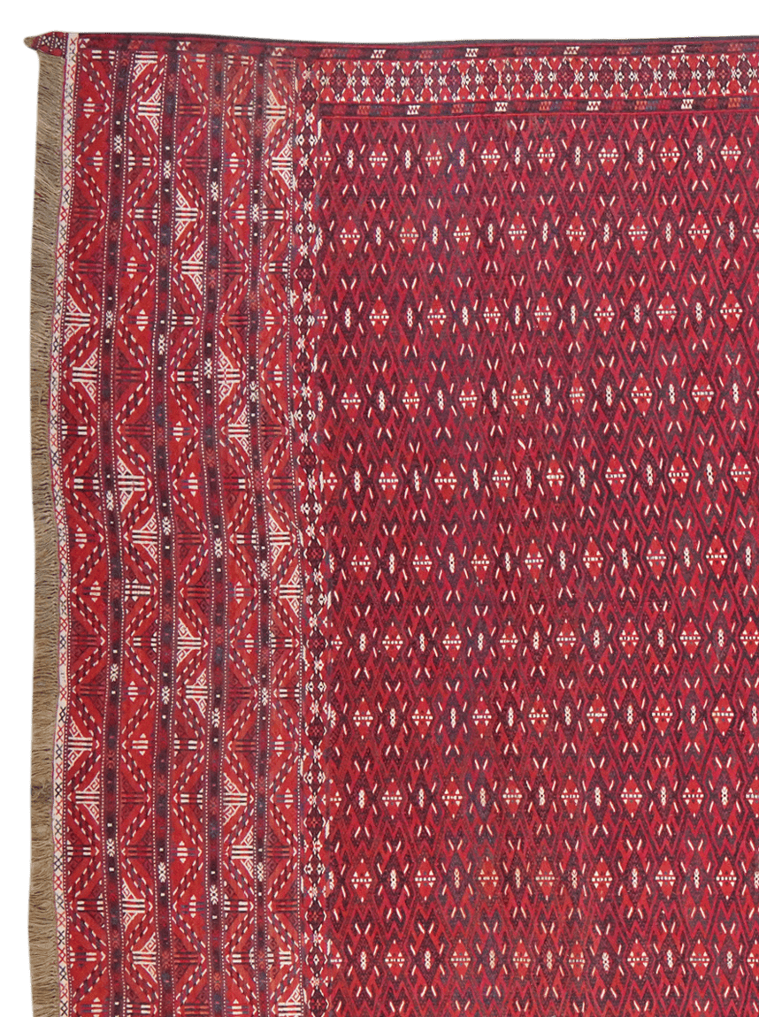 Kelim — Handmade, 230x435 cm, Red, 100% Virgin Wool | View 3