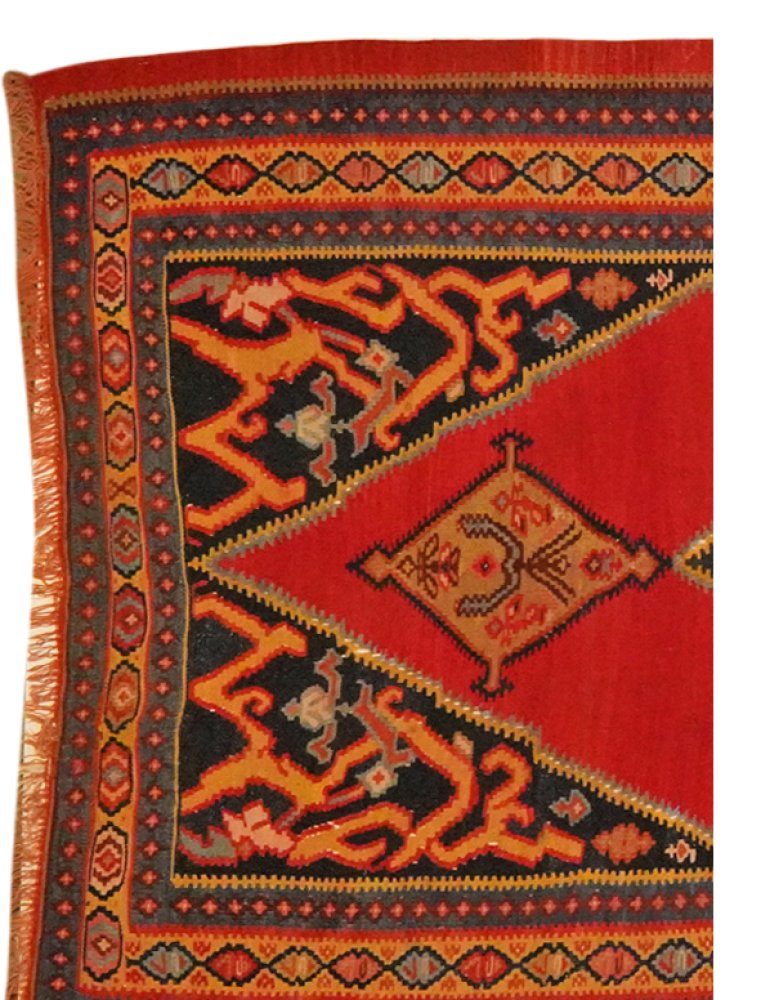 Kelim — Handmade, 137x510 cm, Red, 100% Virgin Wool | View 3