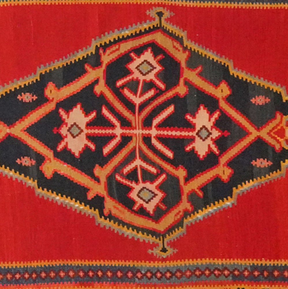 Kelim — Handmade, 137x510 cm, Red, 100% Virgin Wool | View 4