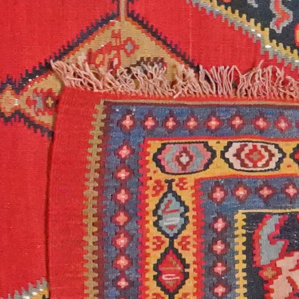 Kelim — Handmade, 137x510 cm, Red, 100% Virgin Wool | View 6
