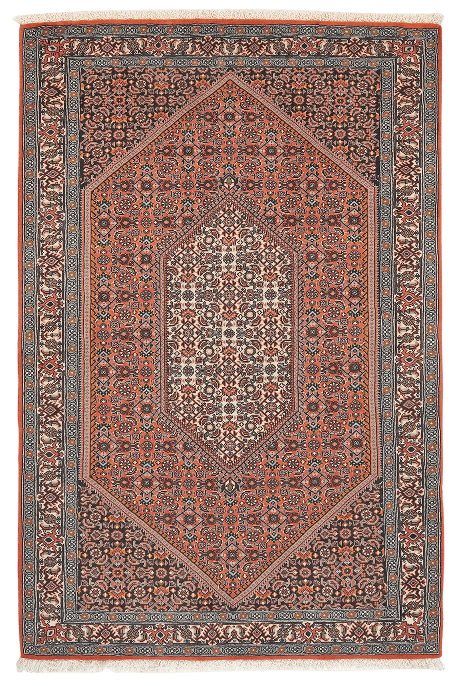 Bidjar Zandjan — Hand-knotted, 113x173 cm, Red, 100% Virgin Wool | Main view
