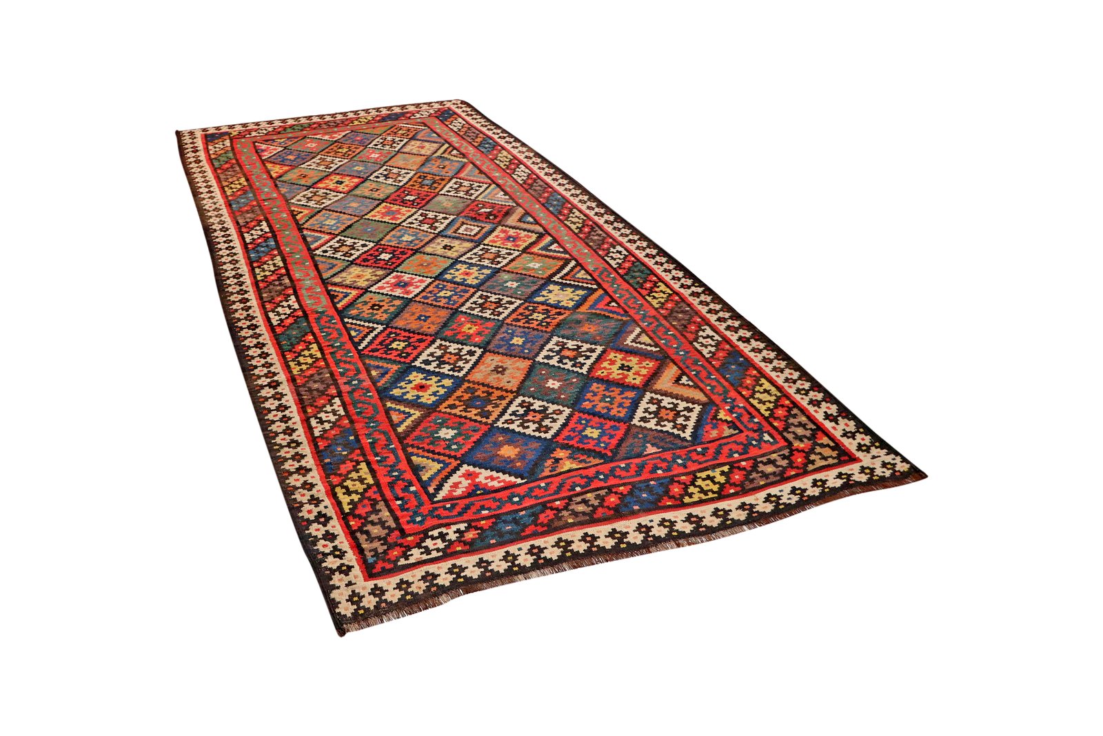 Kelim Afshar — Handmade, 155x309 cm, Black, 100% Virgin Wool | View 5