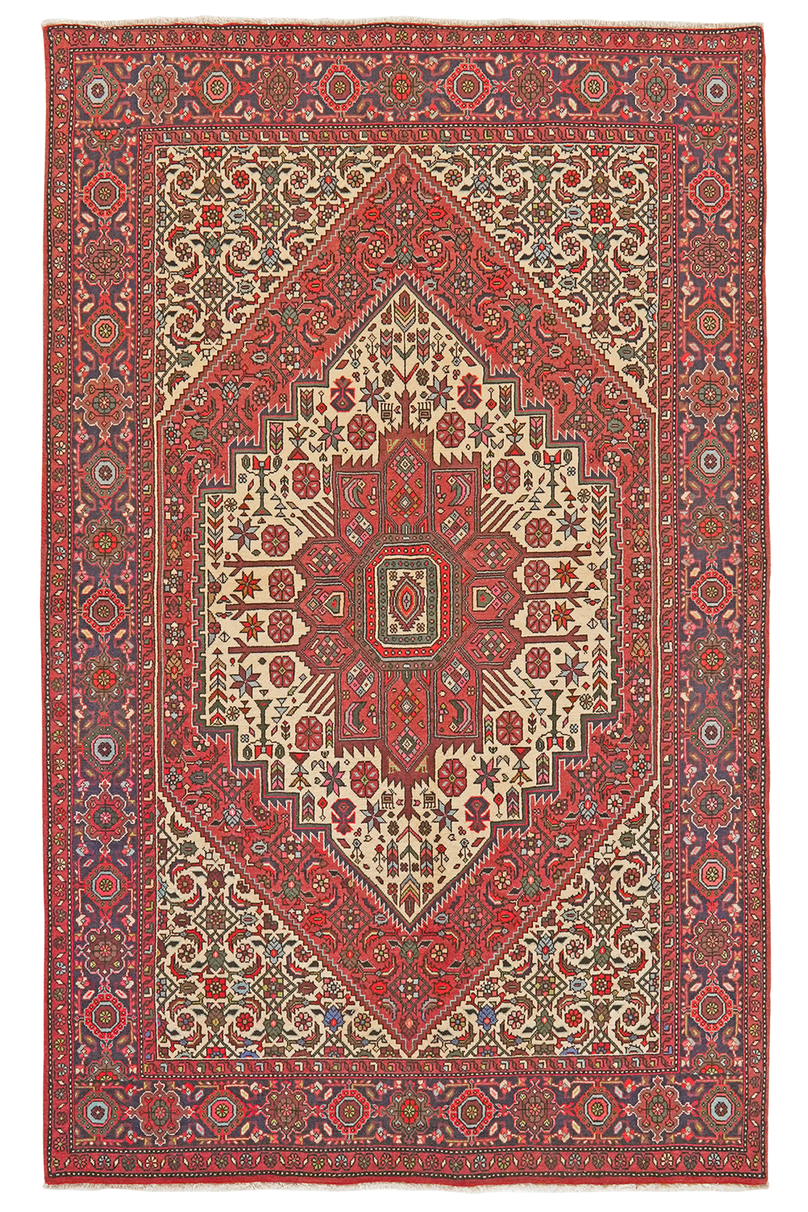 Goltuk — Handgefertigt, 215x132 cm, Blau, 100% Virgin Wool | Main view