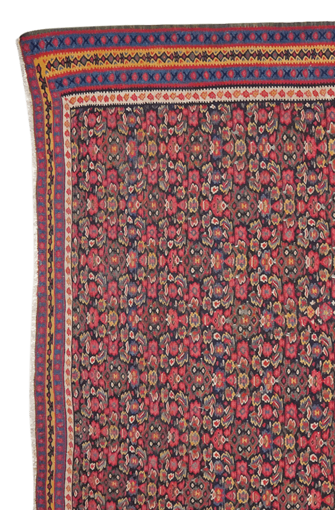 Kelim Bidjar — Handmade, 184x498 cm, Blue, 100% Virgin Wool | View 3