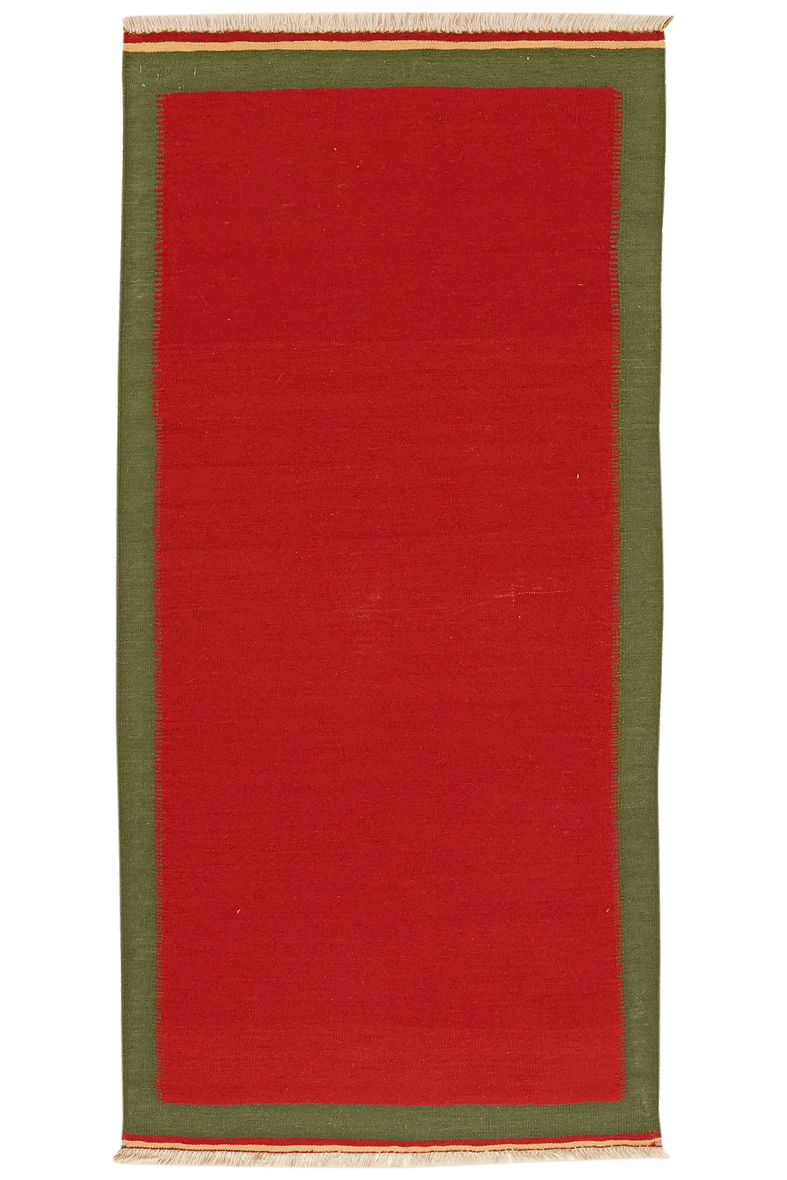 Kelim Gashgai — Handmade, 96x200 cm, Red, 100% Virgin Wool | Main view
