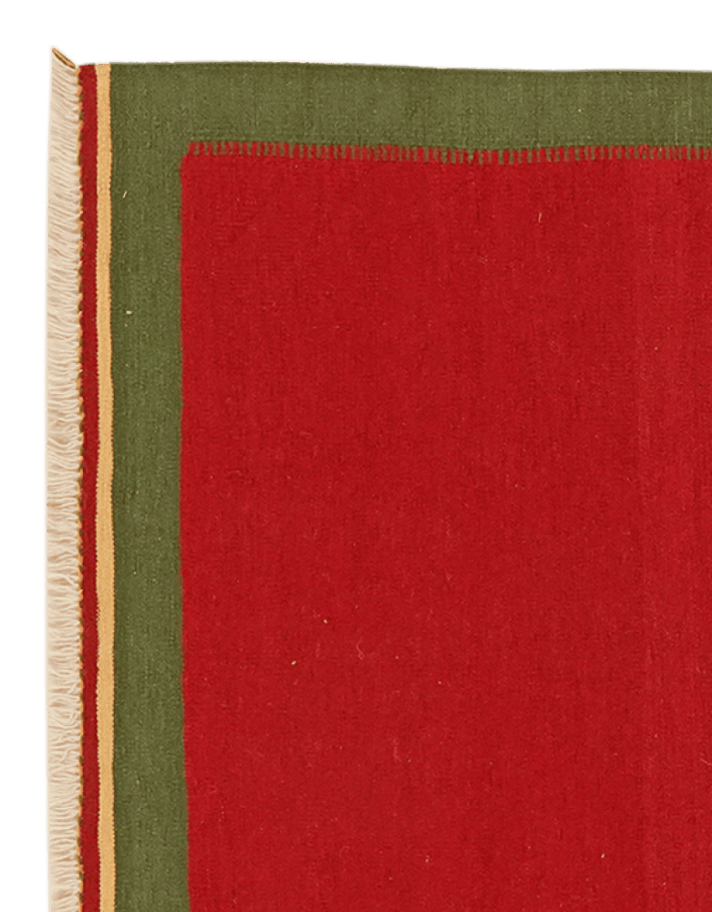 Kelim Gashgai — Handmade, 96x200 cm, Red, 100% Virgin Wool | View 3