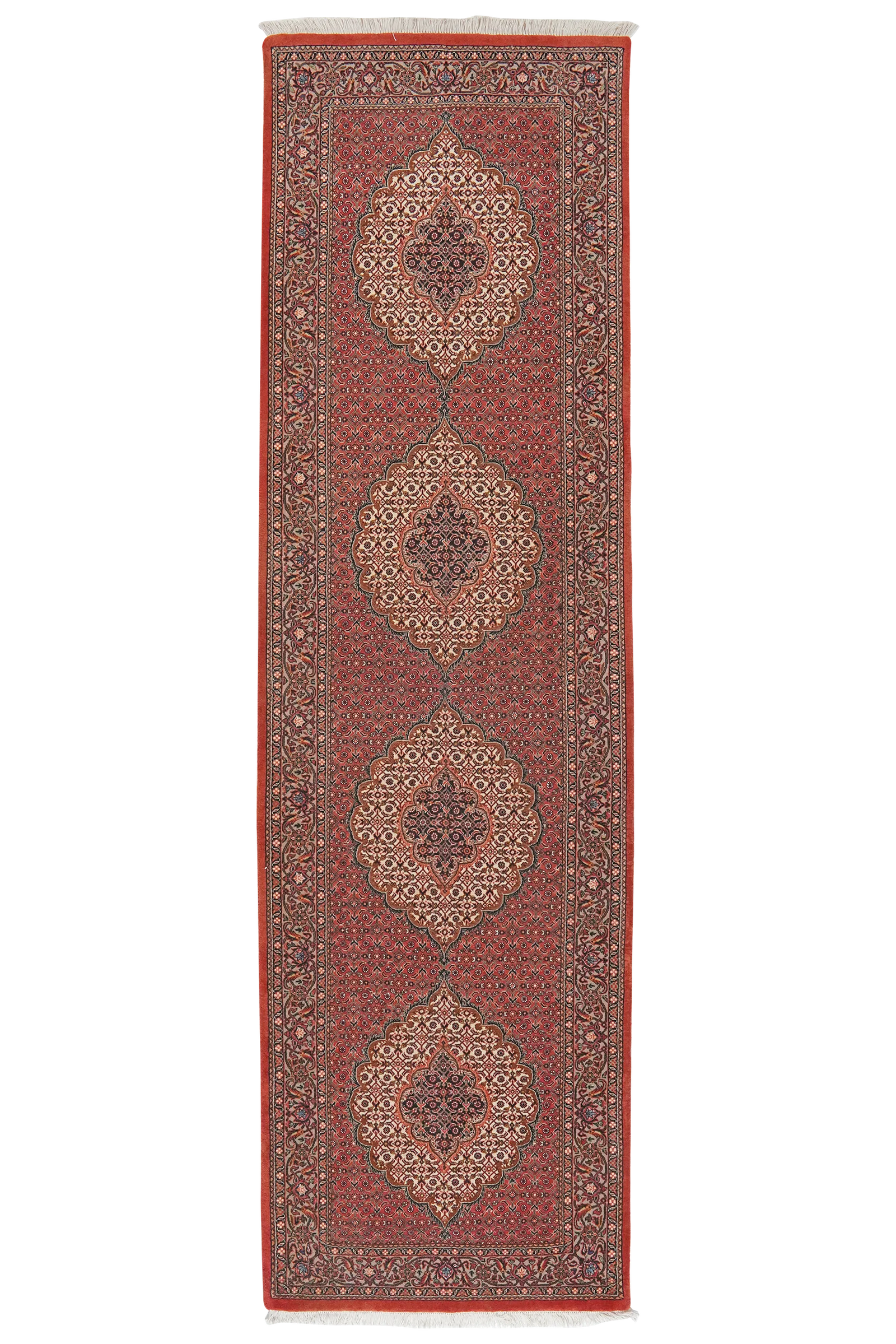 Bidjar Bookan — Handgefertigt, 308x89 cm, Grau, 100% Virgin Wool | Main view