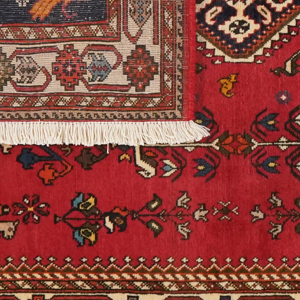 Nasrabad — Hand-knotted, 105x158 cm, Red, 100% Virgin Wool | View 6