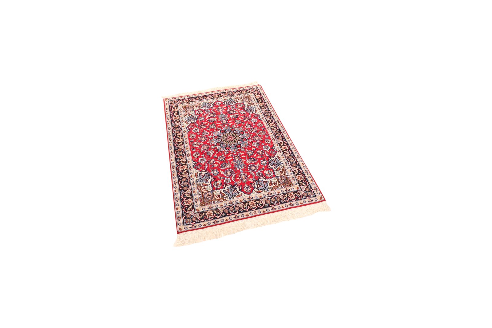 Isfahan — Hand-knotted, 71x105 cm, Red, 95% Schurwolle, 5% Seide | View 5
