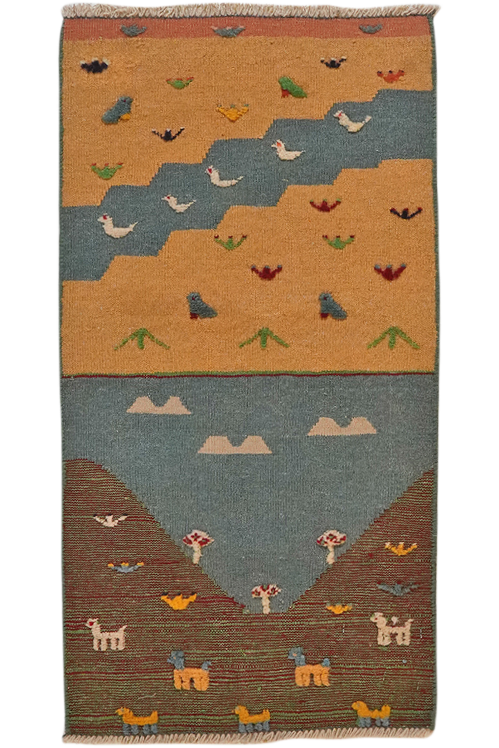 Kelim Gashgai — Handgefertigt, 96x52 cm, Bunt, 100% Virgin Wool | Main view