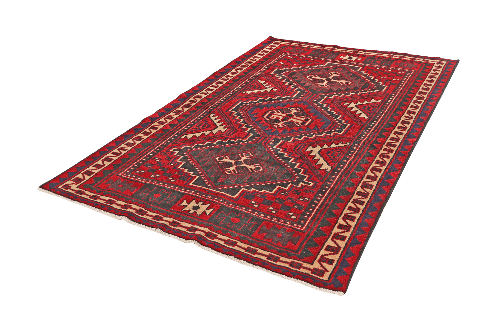 Lori — Hand-knotted, 169x259 cm, Red, 100% Virgin Wool | View 5
