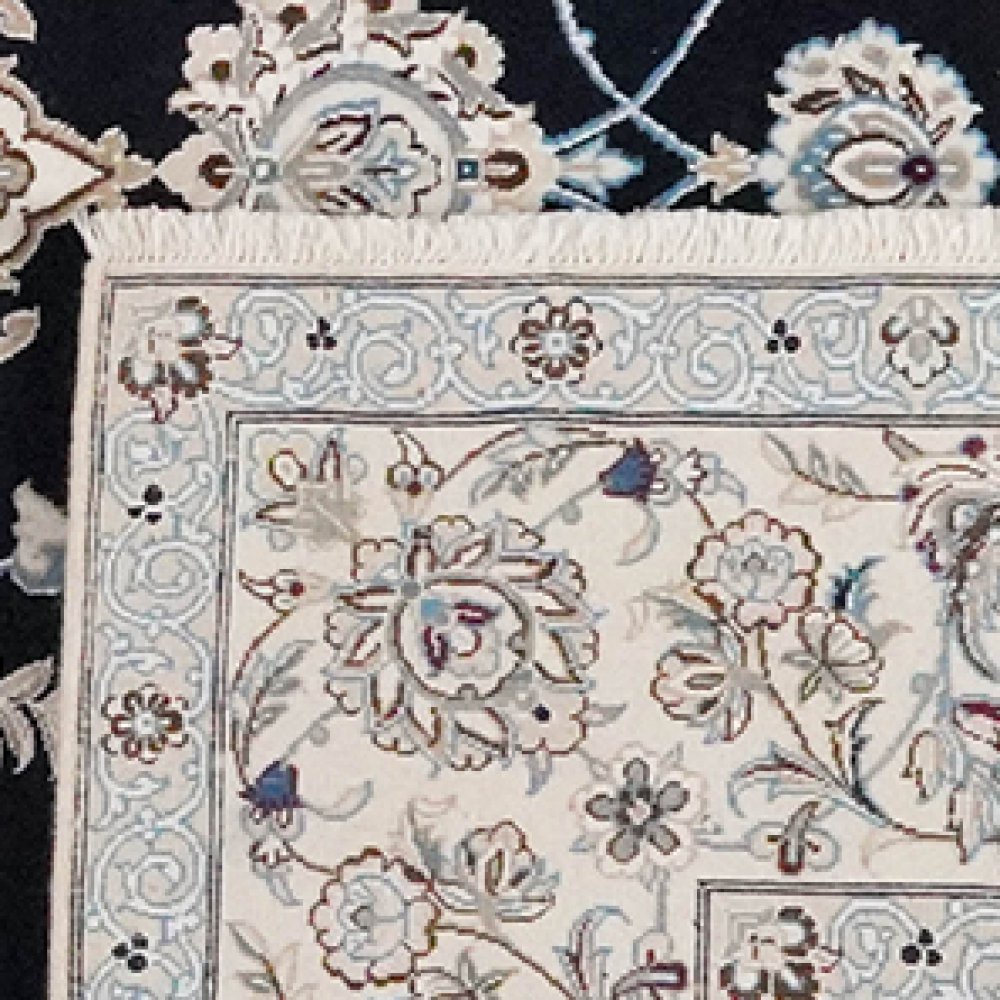 Nain 9La — Hand-knotted, 210x311 cm, Blue, 100% Virgin Wool | View 6