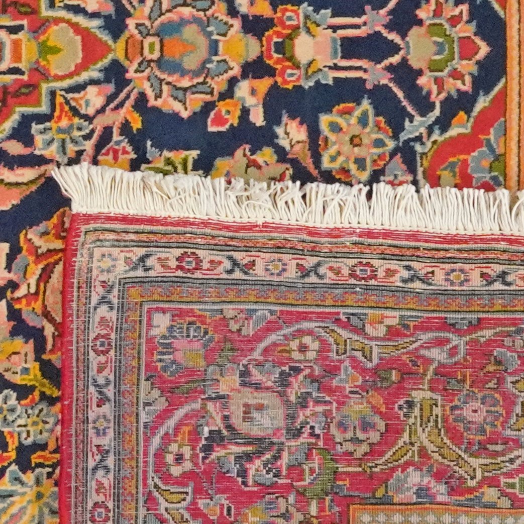 Kashan — Hand-knotted, 148x214 cm, Blue, 100% Virgin Wool | View 6