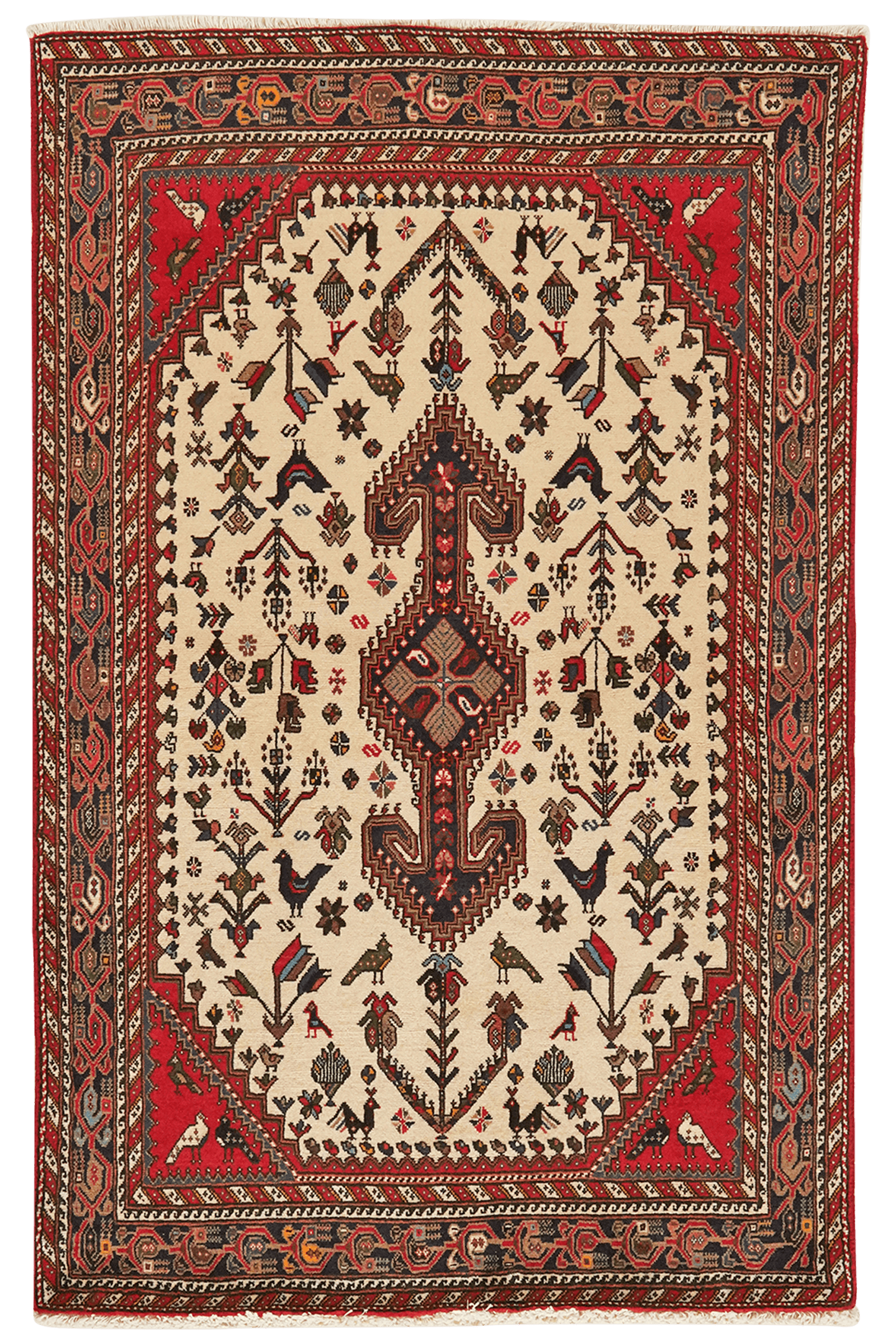 Nasrabad — Hand-knotted, 97x150 cm, Beige, 100% Virgin Wool | Main view