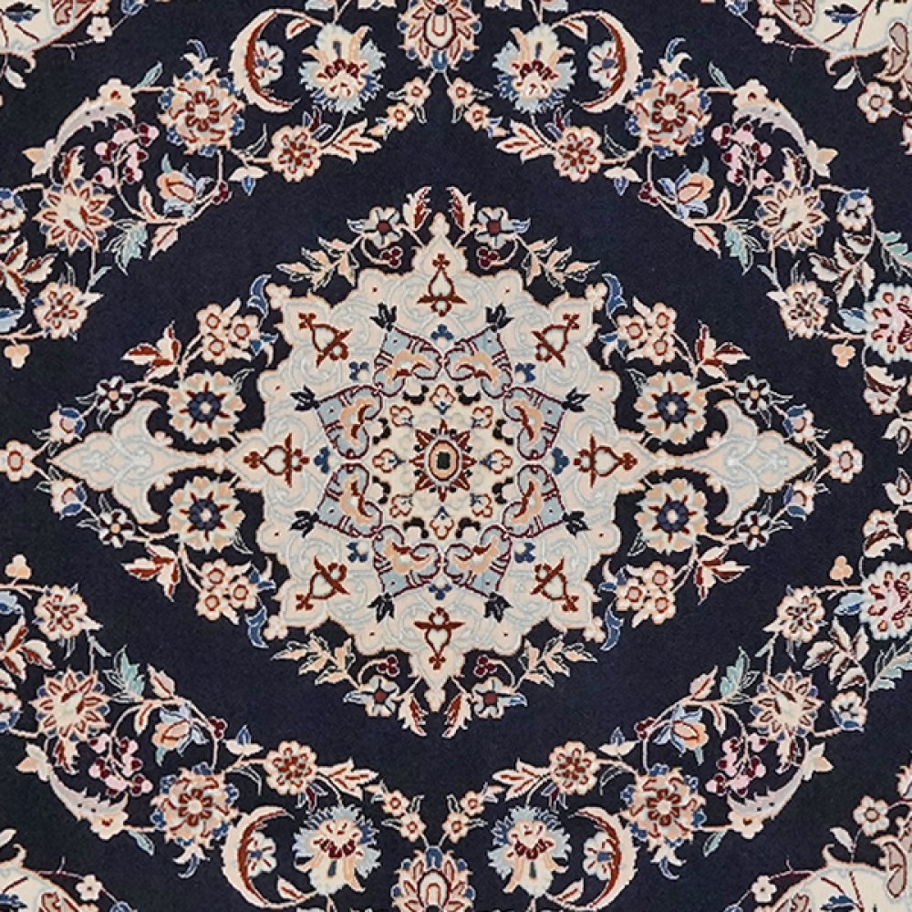 Nain 6La — Hand-knotted, 98x131 cm, Blue, 100% Virgin Wool | View 4