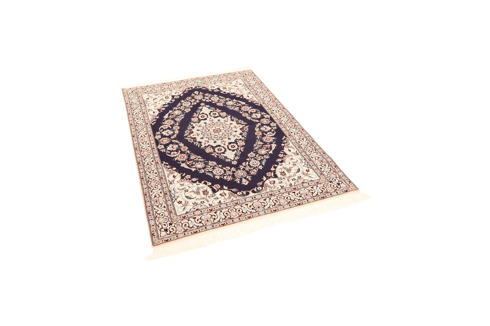 Nain 6La — Hand-knotted, 98x131 cm, Blue, 100% Virgin Wool | View 5