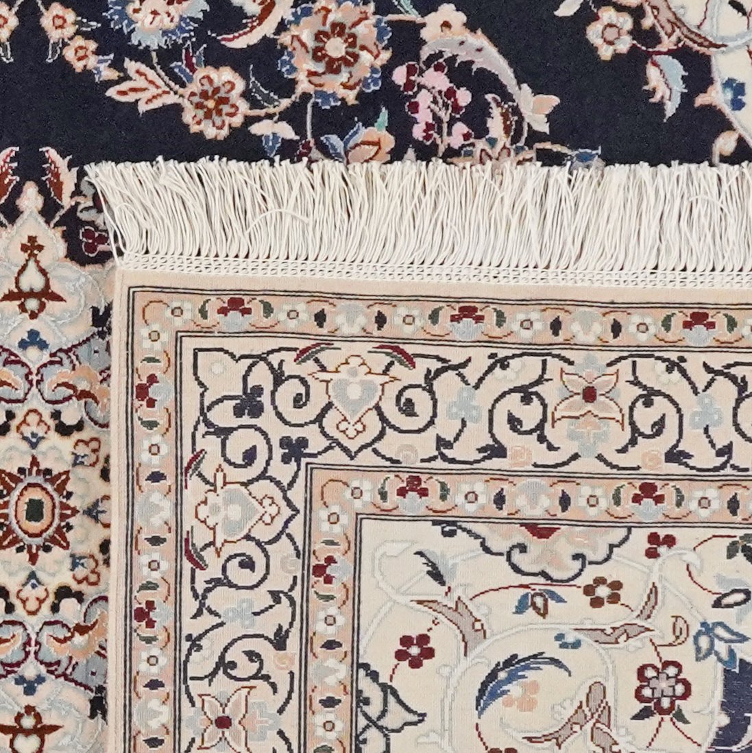 Nain 6La — Hand-knotted, 98x131 cm, Blue, 100% Virgin Wool | View 6