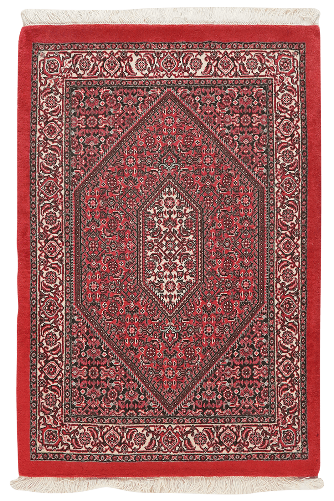 Bidjar Bookan — Hand-knotted, 72x107 cm, Red, 95% Schurwolle, 5% Seide | Main view