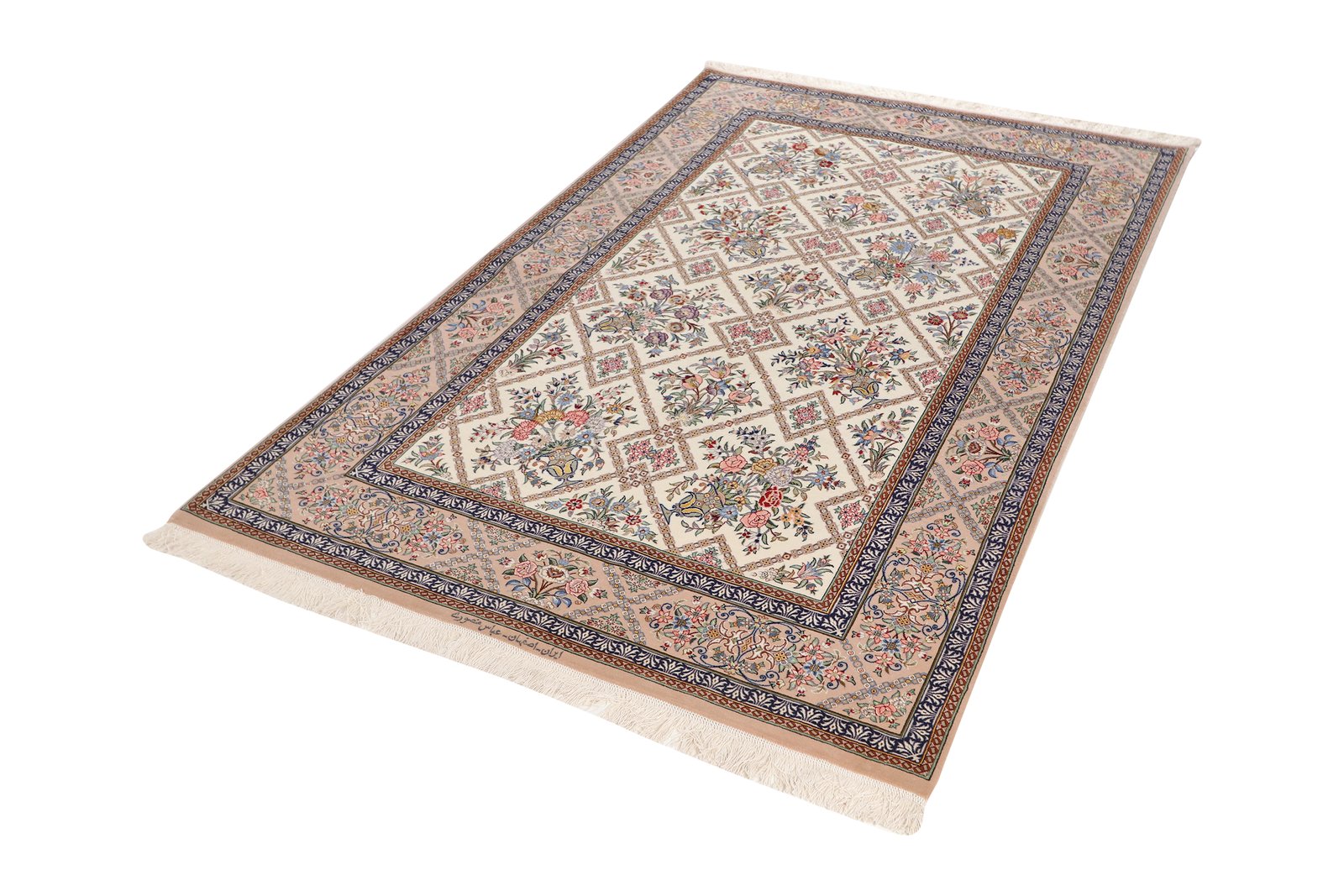 Isfahan — Hand-knotted, 130x203 cm, Beige, 90% Schurwolle, 10% Seide | View 5