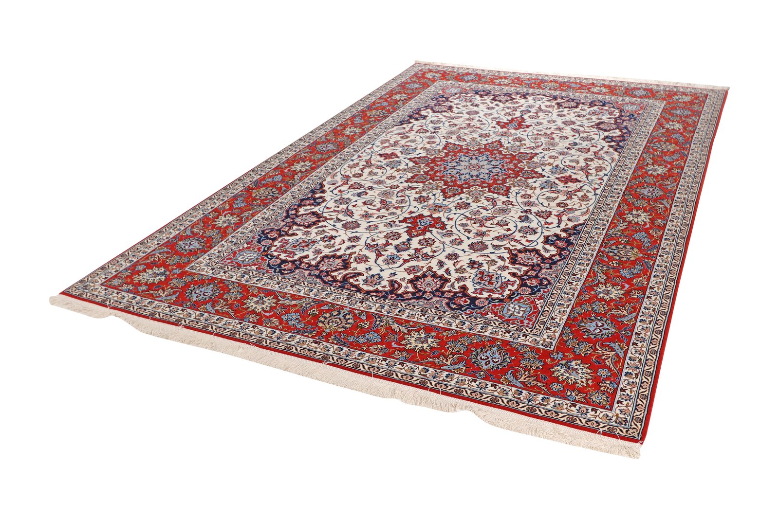 Isfahan — Hand-knotted, 202x305 cm, Beige, 90% Schurwolle, 10% Seide | View 5