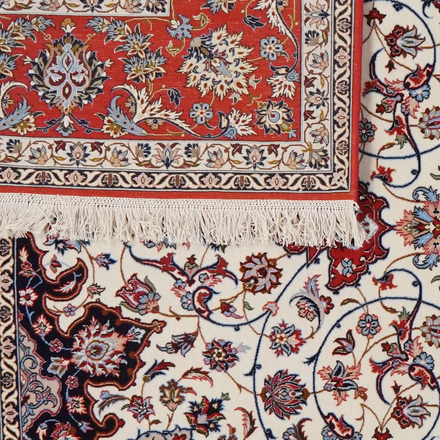 Isfahan — Hand-knotted, 202x305 cm, Beige, 90% Schurwolle, 10% Seide | View 6