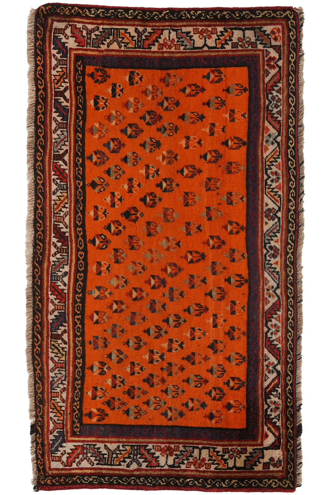 Gashgai — Hand-knotted, 102x55 cm, Orange, 100% Virgin Wool | Main view