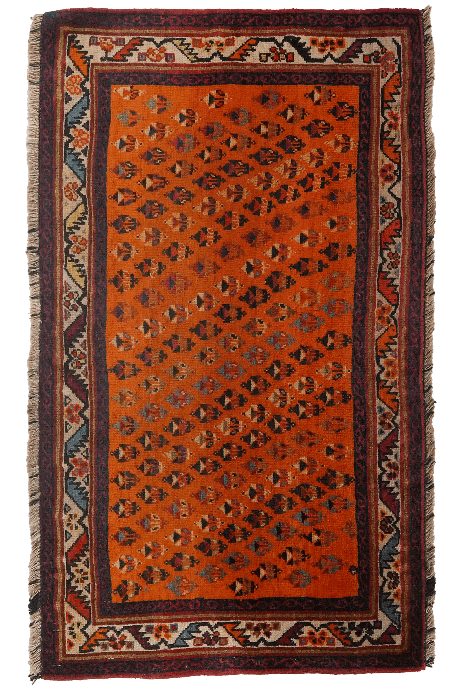Gashgai — Hand-knotted, 97x57 cm, Orange, 100% Virgin Wool | Main view