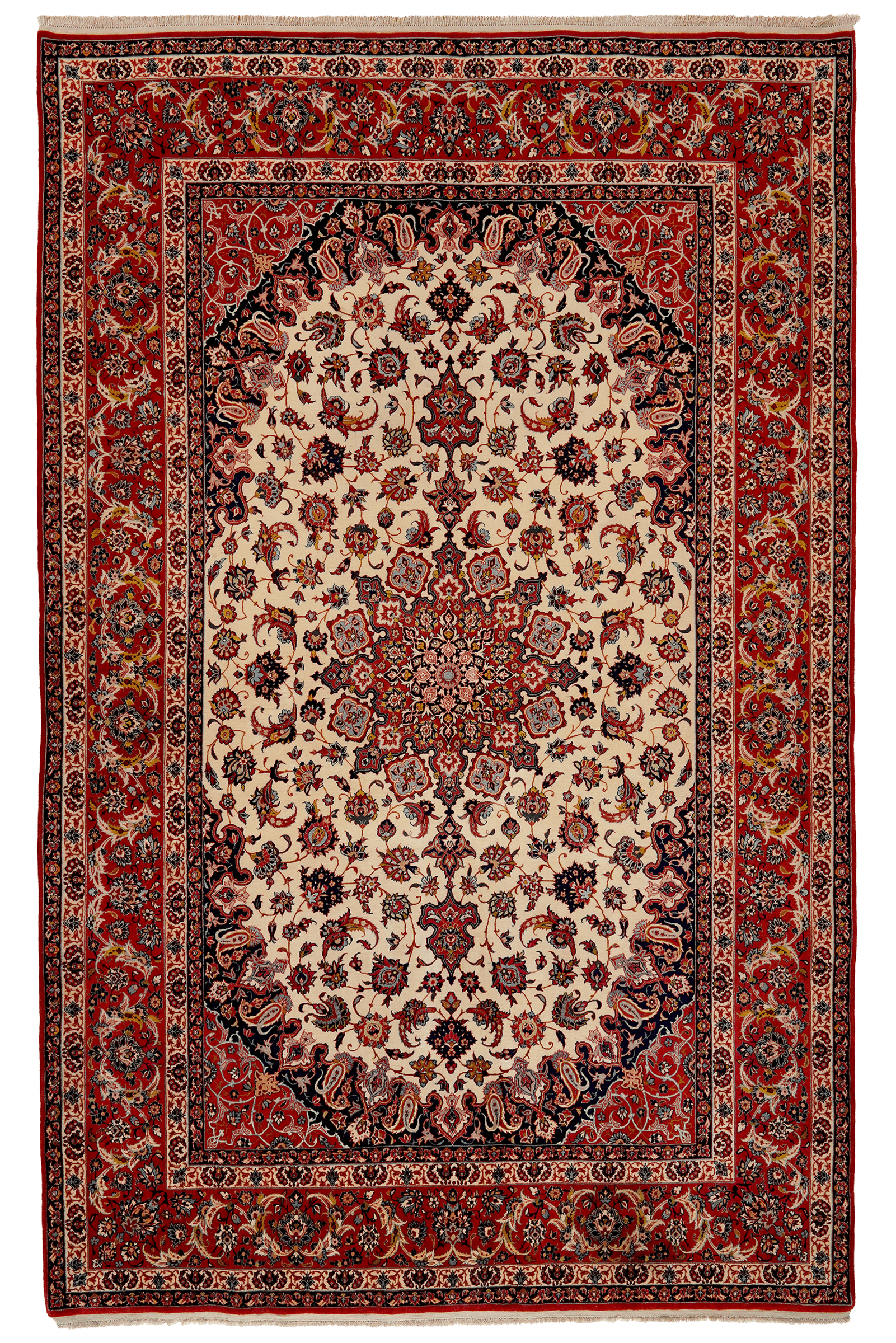 Isfahan — Hand-knotted, 148x228 cm, Beige, 100% Virgin Wool | Main view