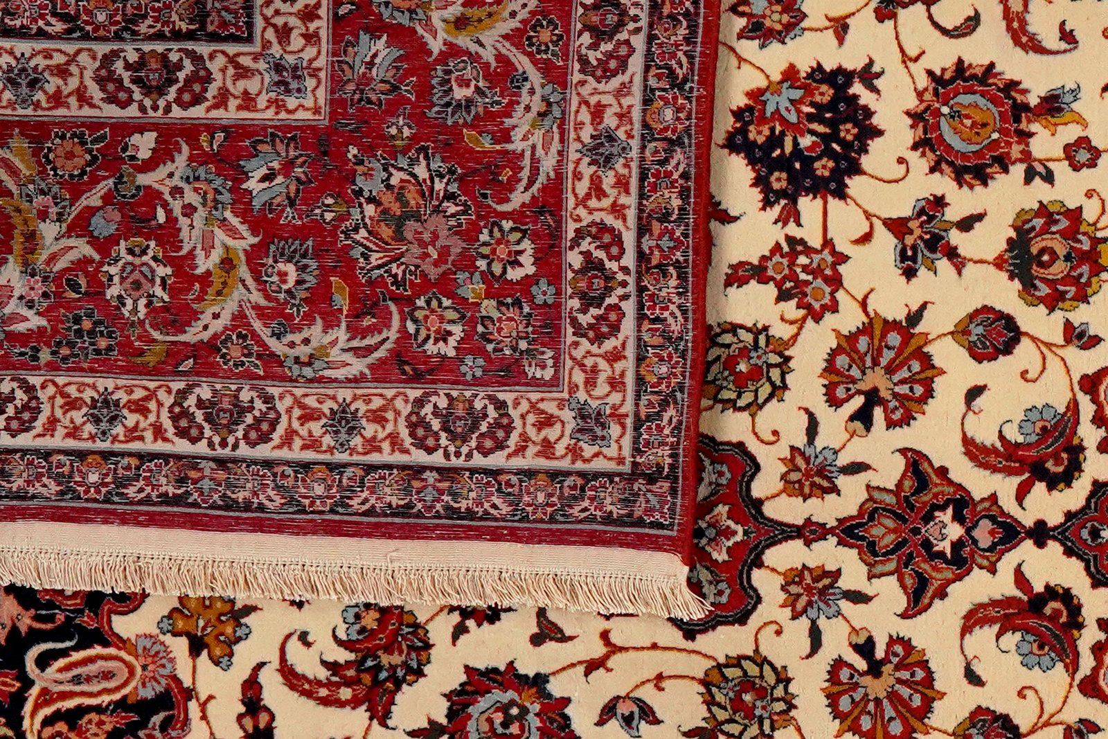 Isfahan — Hand-knotted, 148x228 cm, Beige, 100% Virgin Wool | View 6