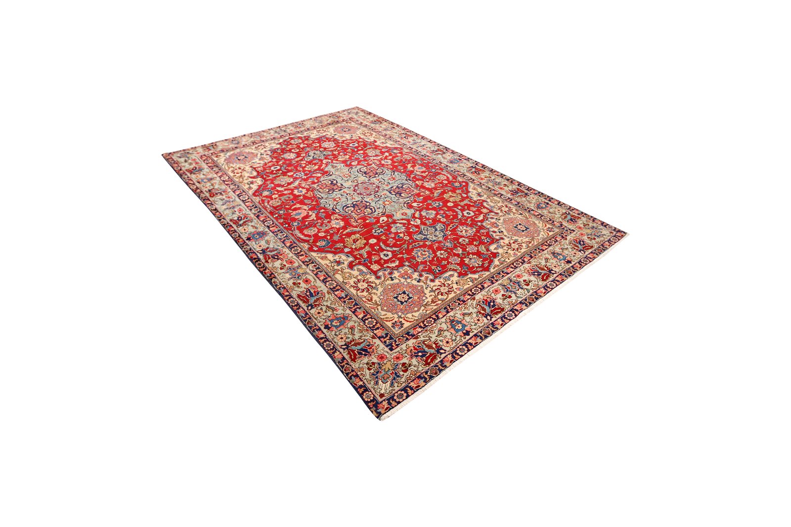 Tabriz Old — Hand-knotted, 191x293 cm, Red, 100% Virgin Wool | View 5