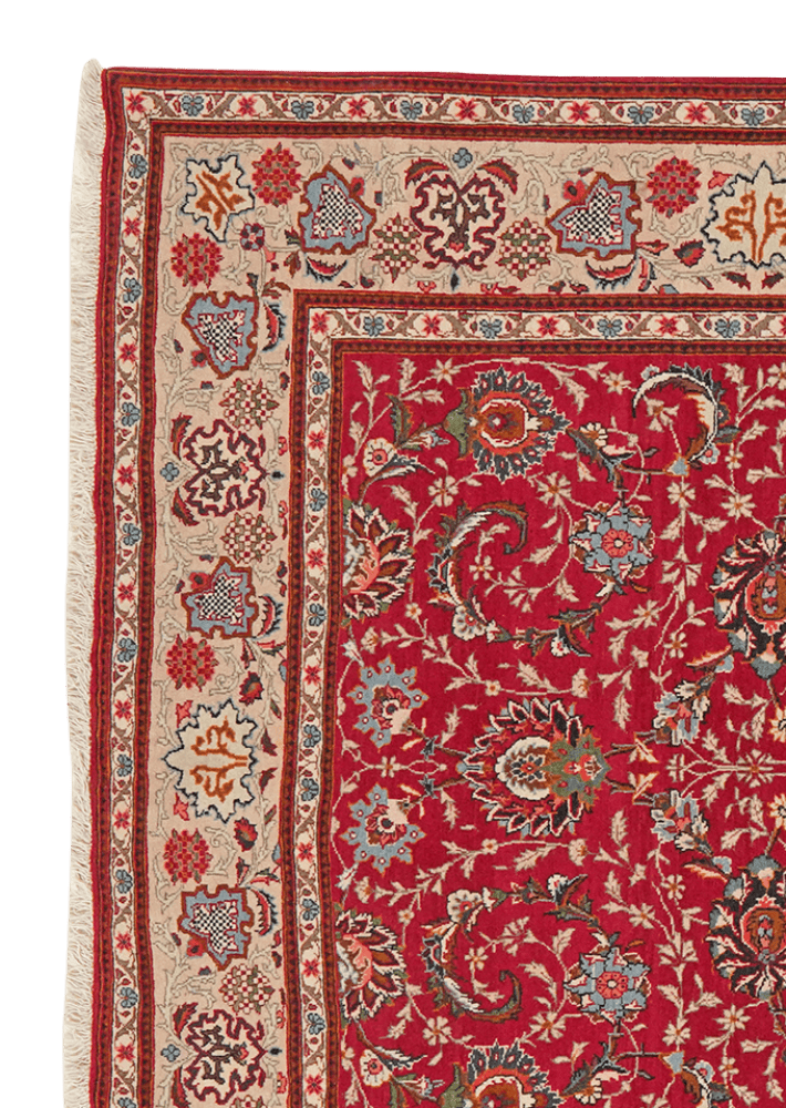 Kashan — Hand-knotted, 137x211 cm, Red, 100% Virgin Wool | View 3