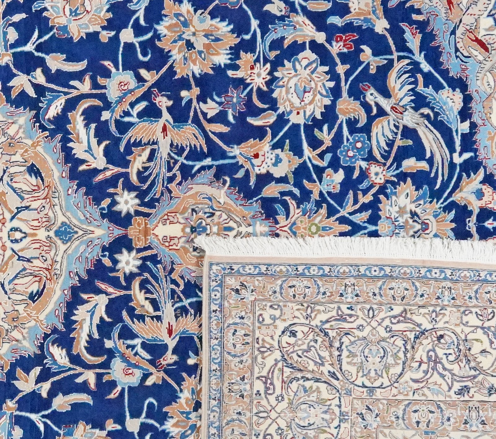 Nain 9La — Hand-knotted, 251x376 cm, Blue, 100% Virgin Wool | View 6