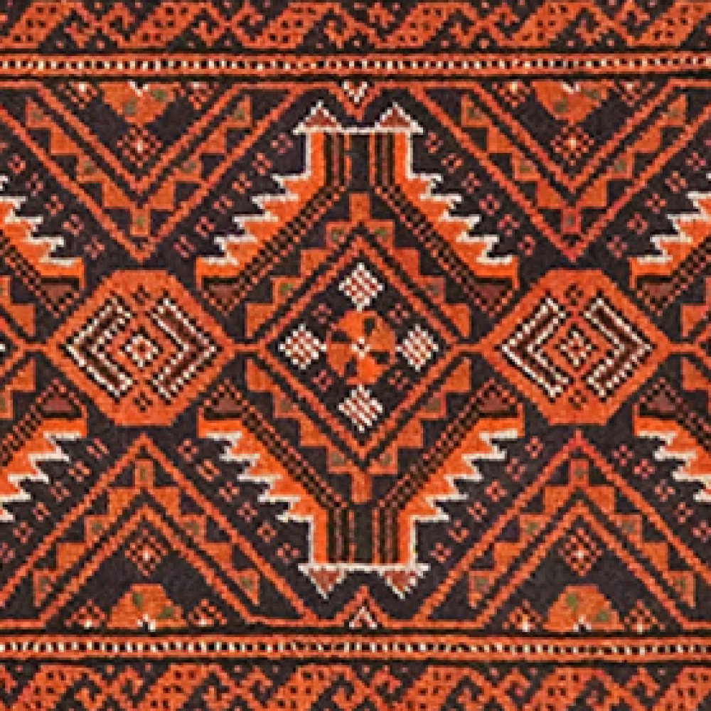 Belutch — Hand-knotted, 52x184 cm, Blue, 100% Virgin Wool | View 4