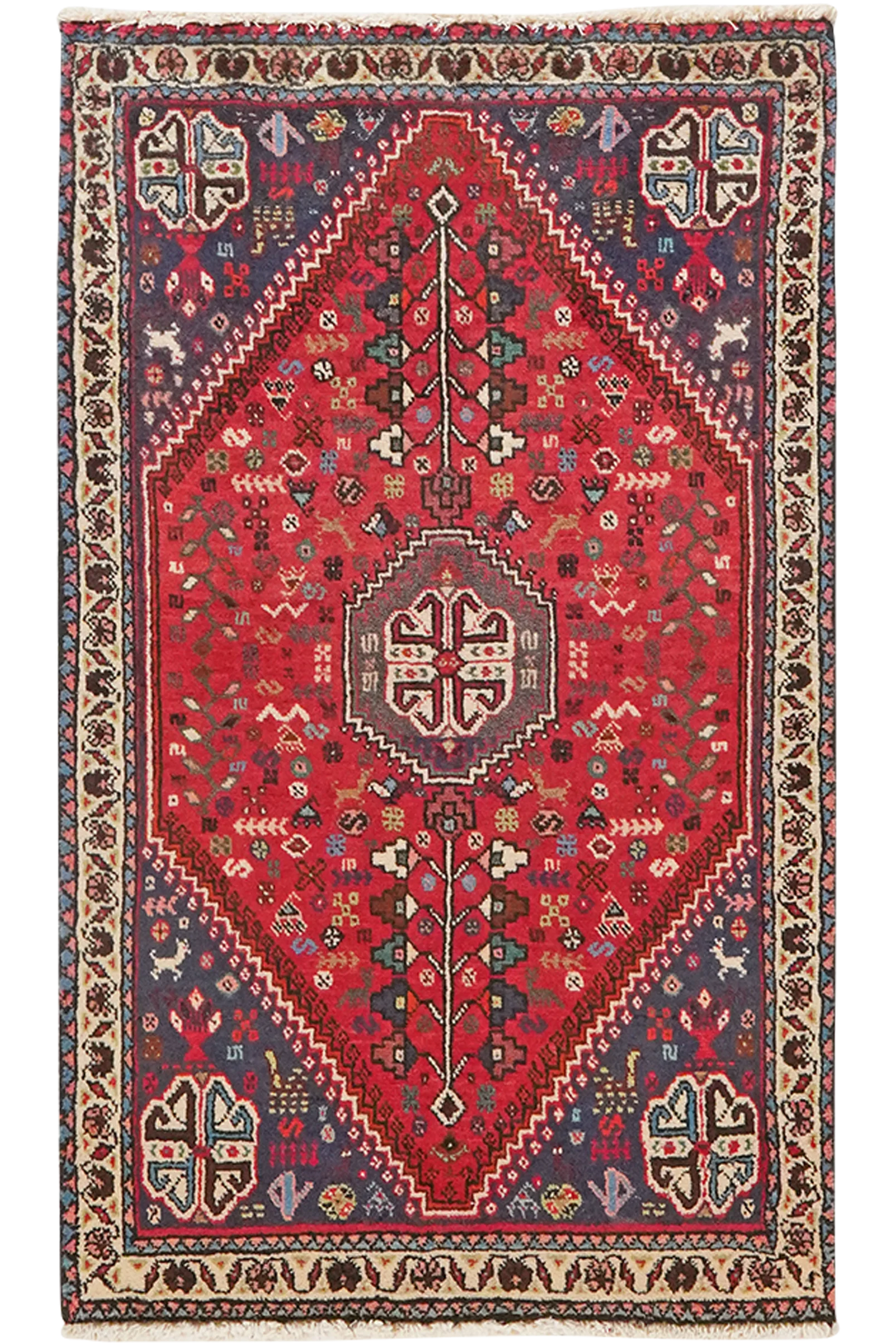 Abadeh — Handgefertigt, 97x59 cm, Beige, 100% Virgin Wool | Main view