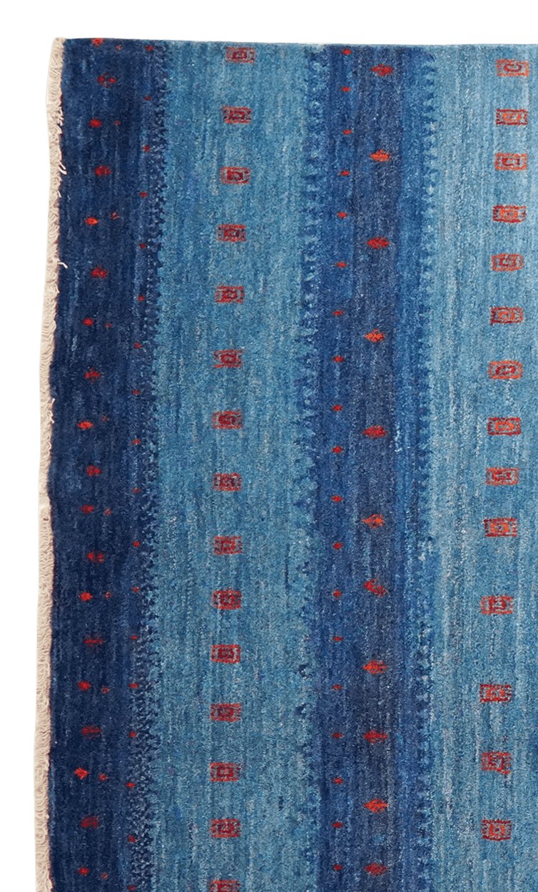 Gabbeh Sonnat — Hand-knotted, 195x292 cm, Blue, 100% Virgin Wool | View 3