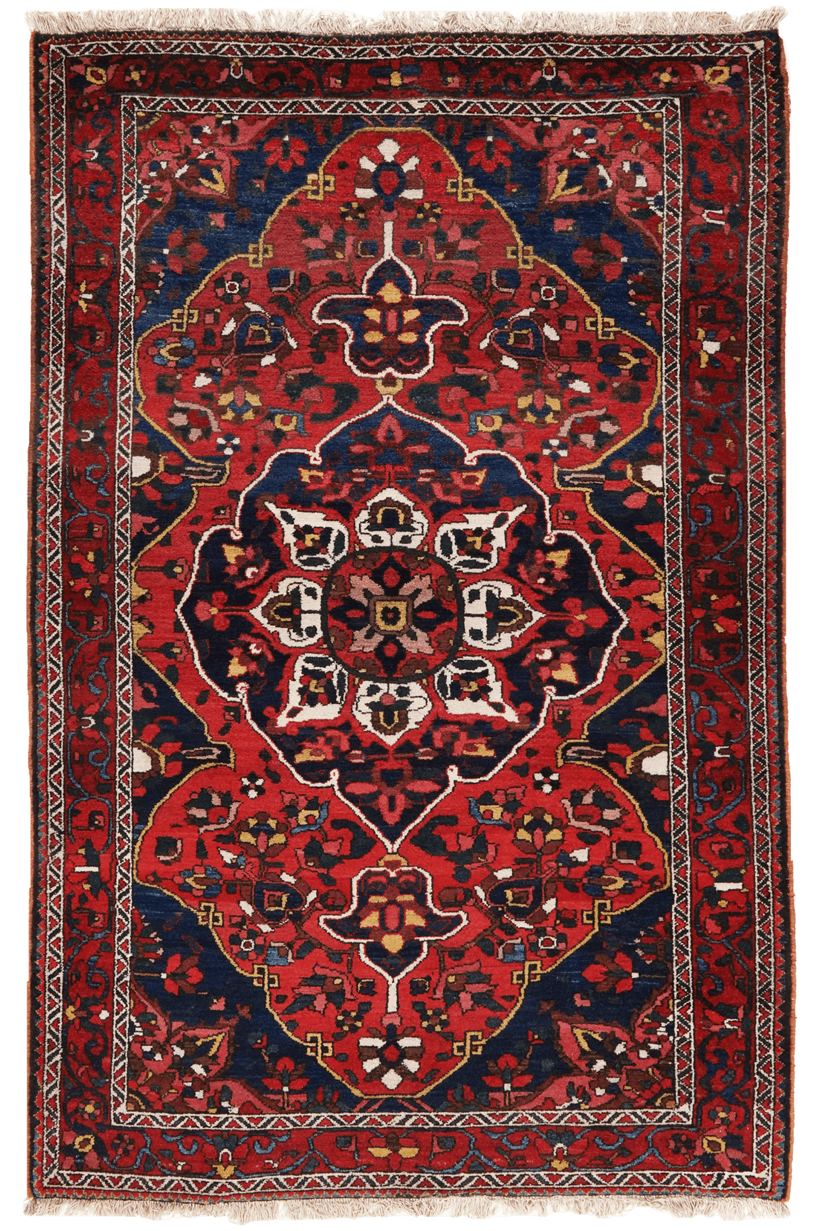 Bakhtiar — Hand-knotted, 134x211 cm, Red, 100% Virgin Wool | Main view
