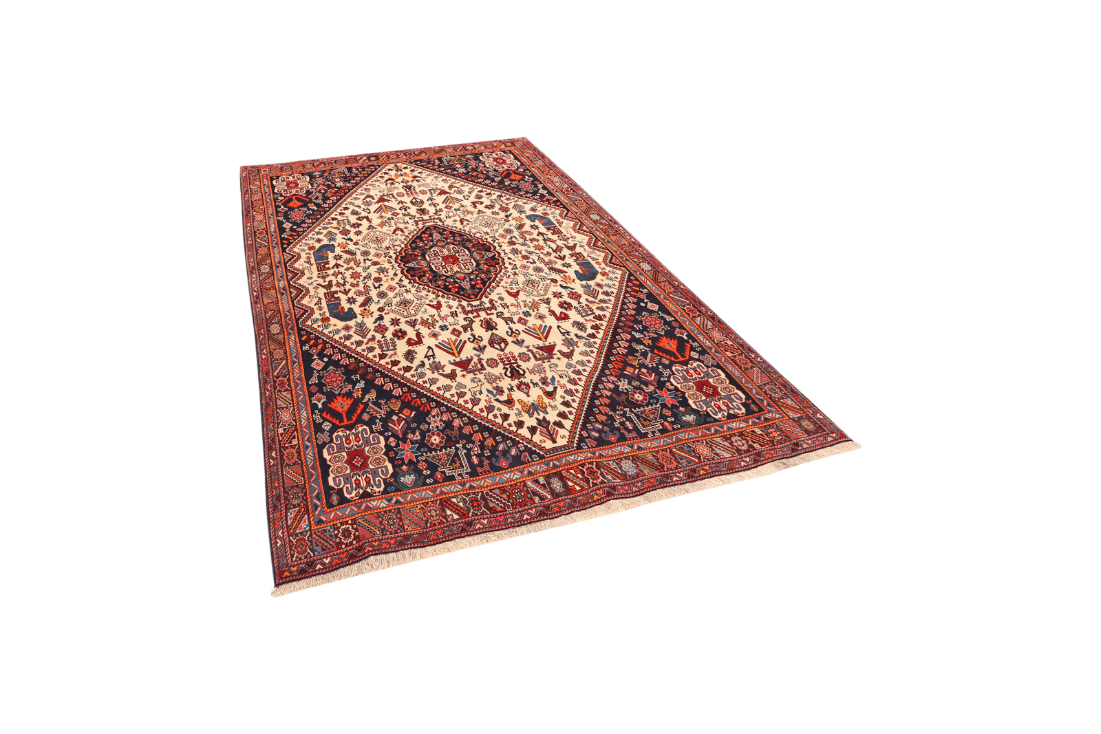 Gashgai — Hand-knotted, 156x240 cm, Beige, 100% Virgin Wool | View 5