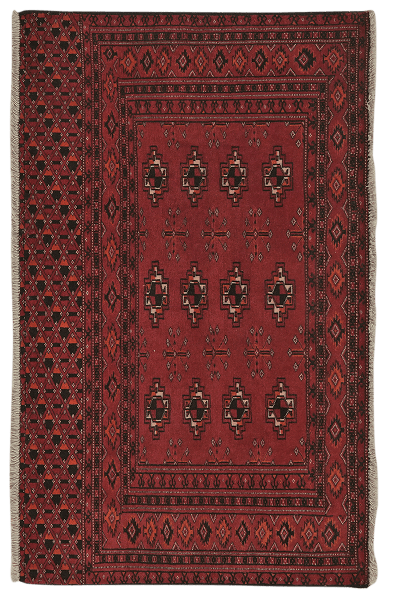 Belutch — Hand-knotted, 118x73 cm, Red, 100% Virgin Wool | Main view