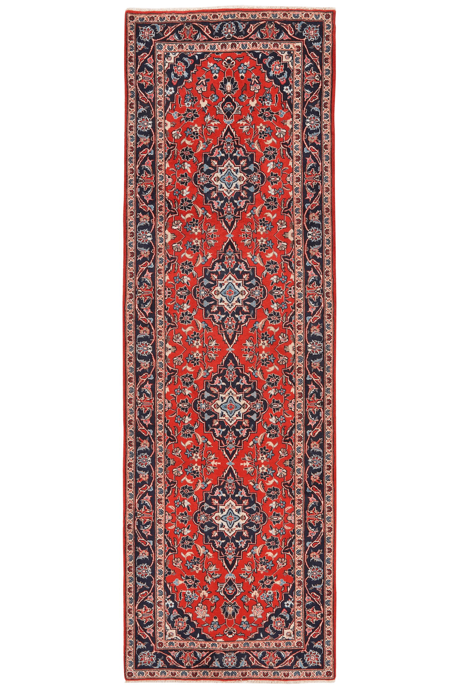 Ardakan — Hand-knotted, 99x318 cm, Red, 100% Virgin Wool | Main view