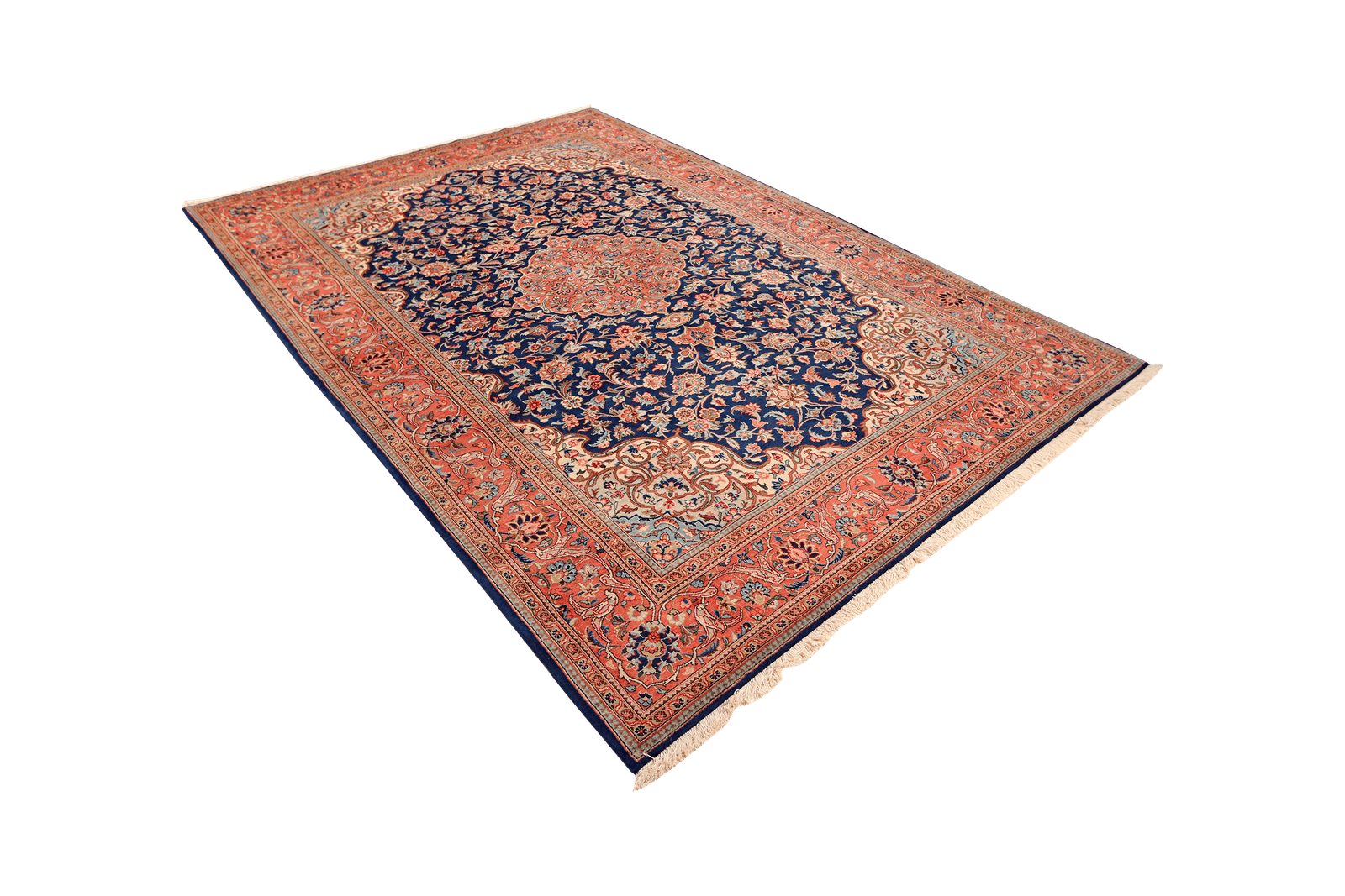 Kashan — Hand-knotted, 204x300 cm, Blue, 100% Virgin Wool | View 5