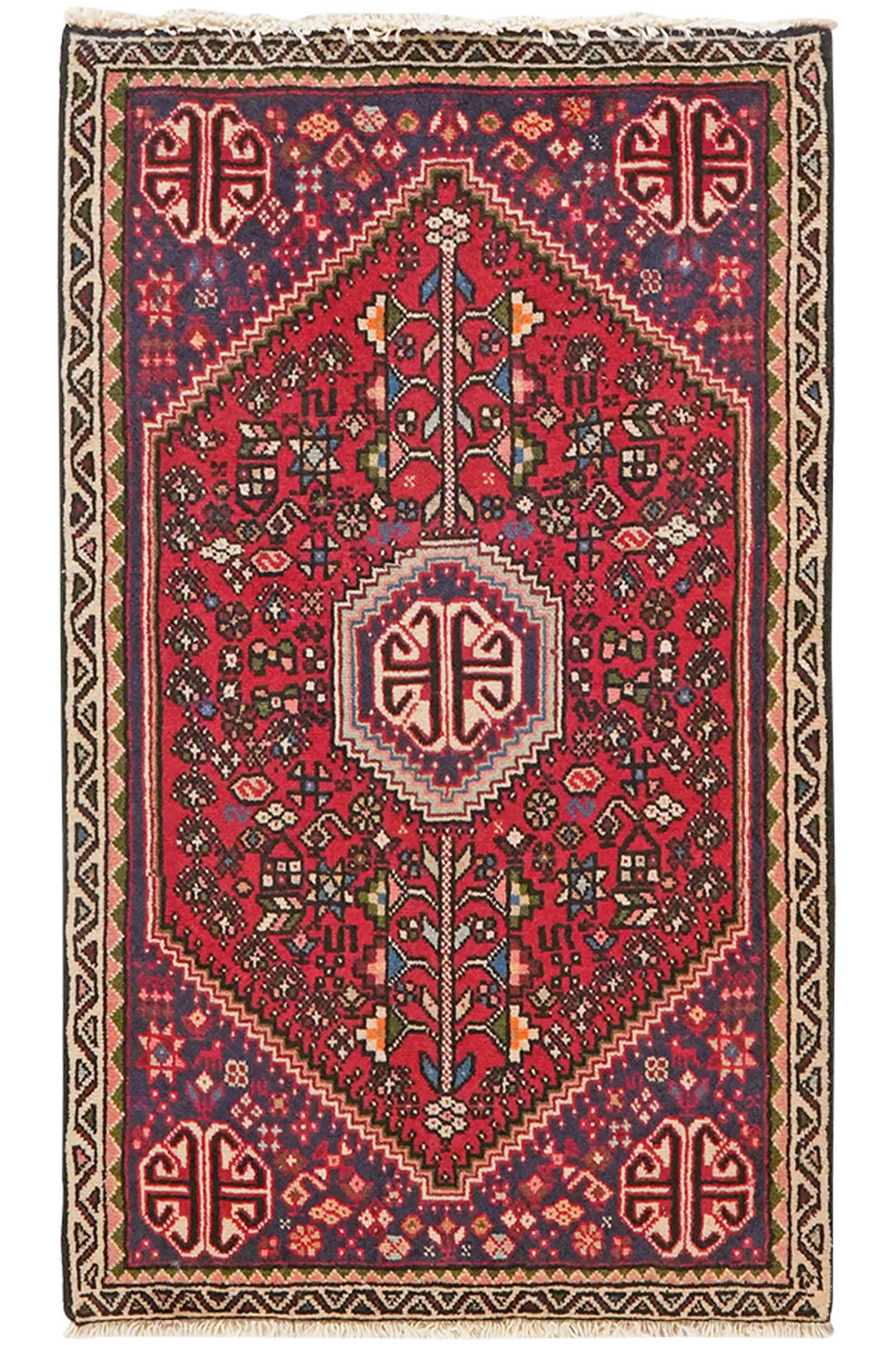 Abadeh — Handgefertigt, 99x58 cm, Beige, 100% Virgin Wool | Main view