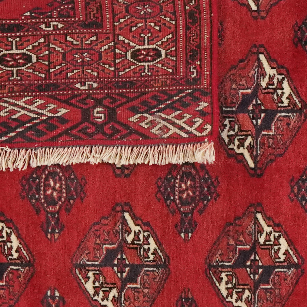 Turkman — Hand-knotted, 107x136 cm, Red, 100% Virgin Wool | View 6