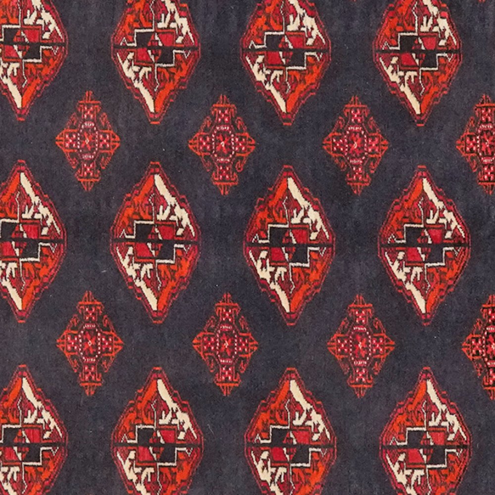 Turkman — Hand-knotted, 106x128 cm, Blue, 100% Virgin Wool | View 4