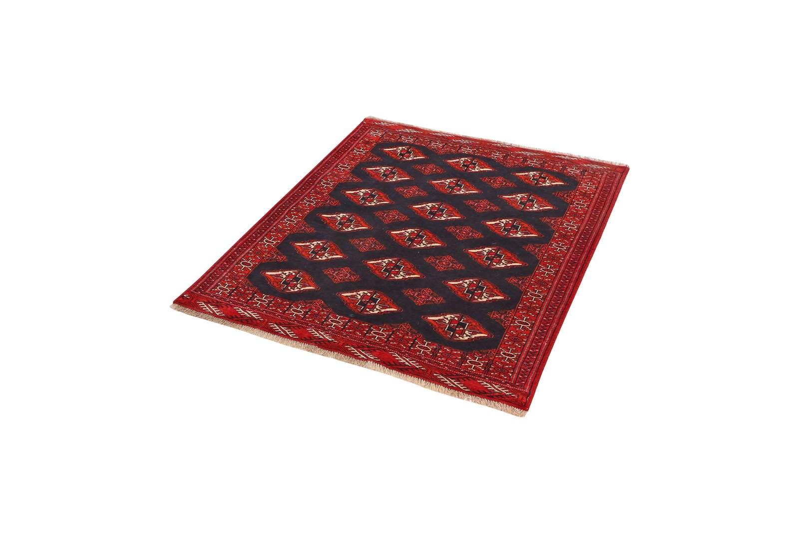 Turkman — Hand-knotted, 106x128 cm, Blue, 100% Virgin Wool | View 5