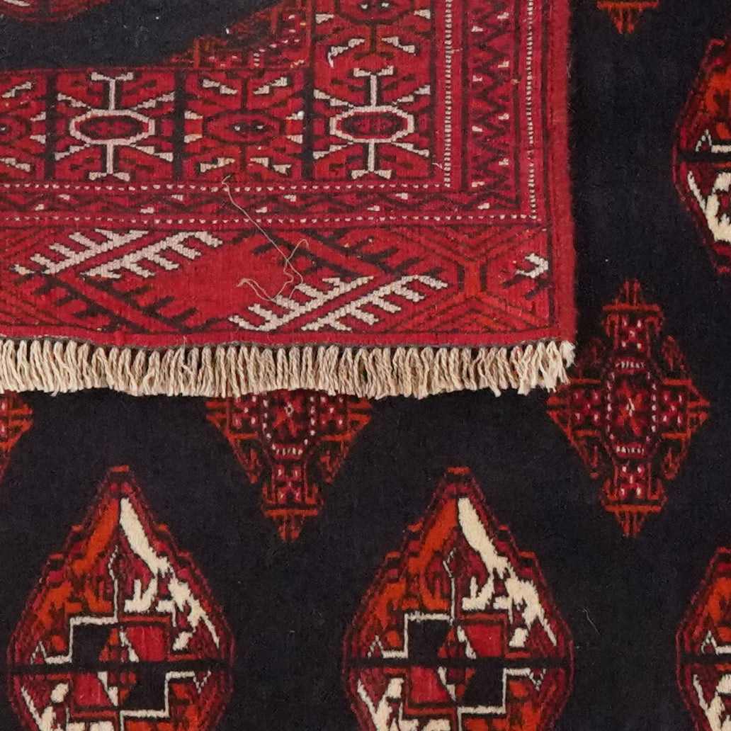 Turkman — Hand-knotted, 106x128 cm, Blue, 100% Virgin Wool | View 6