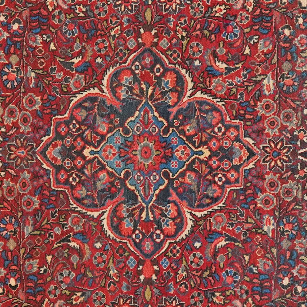 Bourtchalou — Hand-knotted, 145x203 cm, Red, 100% Virgin Wool | View 6
