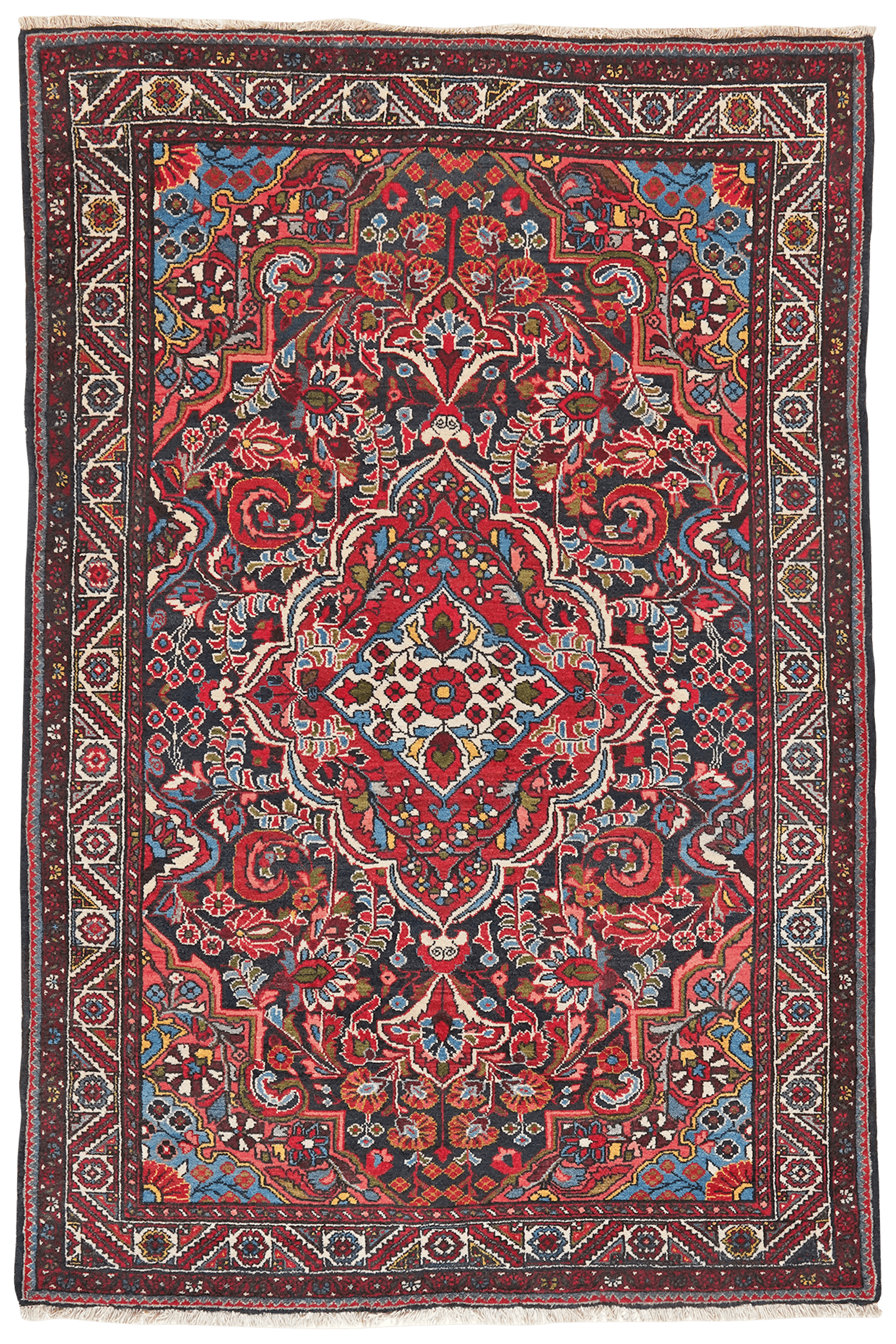 Bourtchalou — Hand-knotted, 135x208 cm, Blue, 100% Virgin Wool | Main view