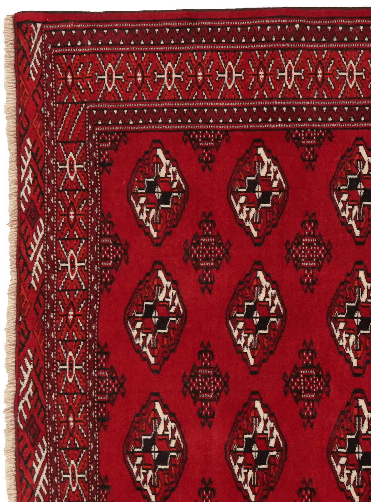 Turkman — Hand-knotted, 107x137 cm, Red, 100% Virgin Wool | View 3
