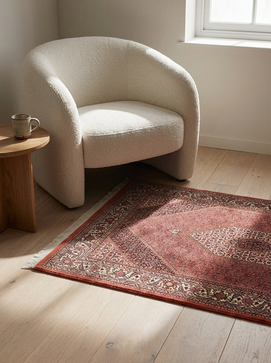 Bidjar Bookan — Handgefertigt, 167x107 cm, Beige, 100% Virgin Wool | Detail view