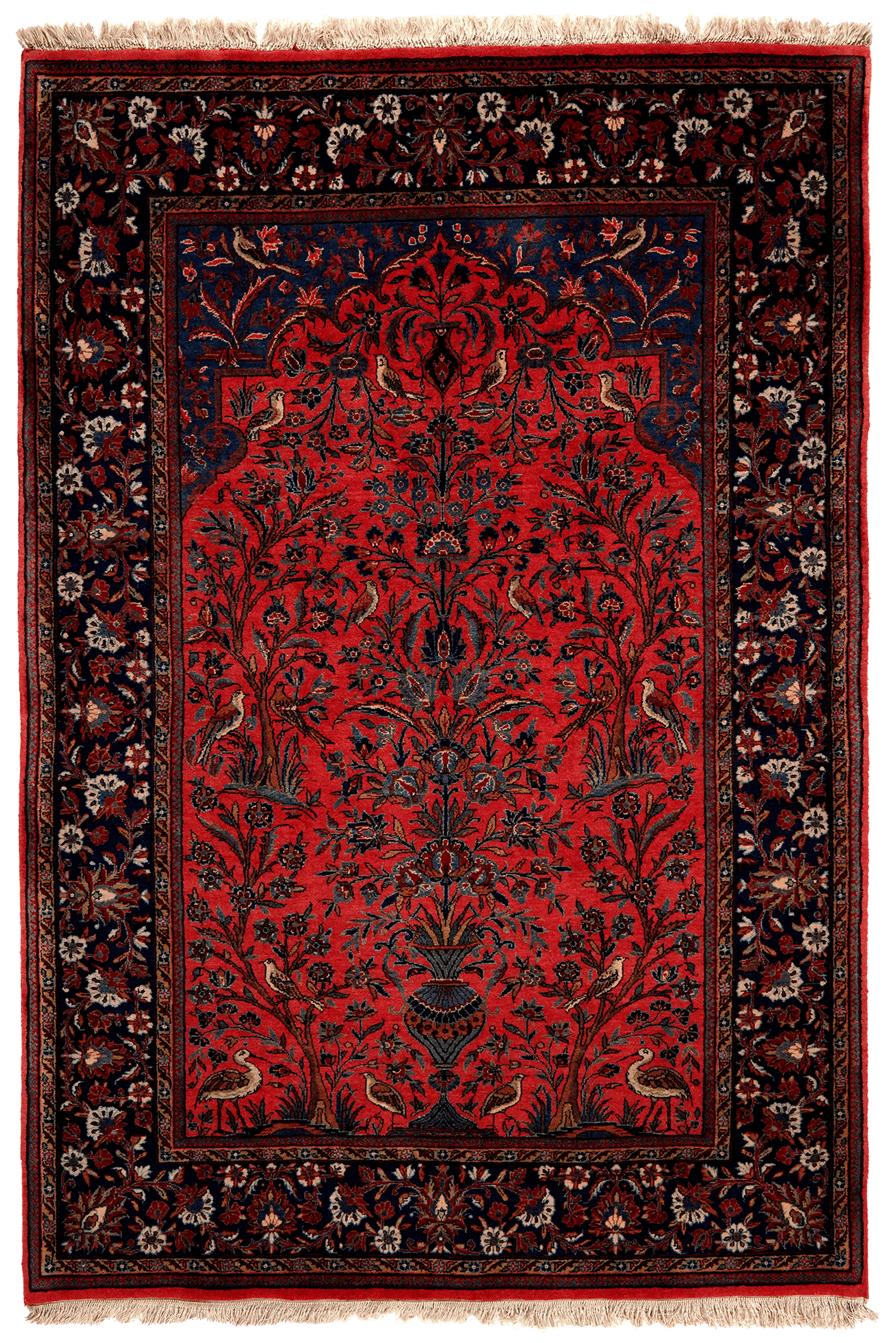 Ghazvin — Hand-knotted, 132x197 cm, Pink, 100% Virgin Wool | Main view